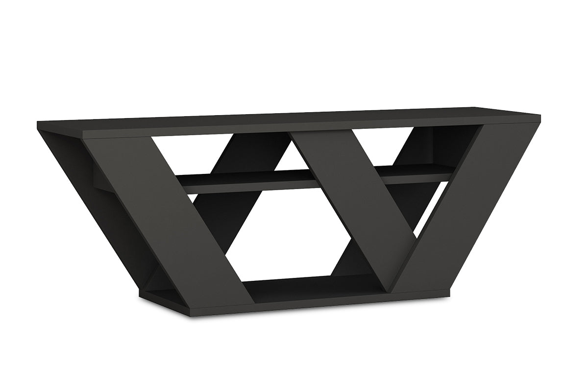 Стойка за телевизор Pipralla цвят антрацит 110x30x40см