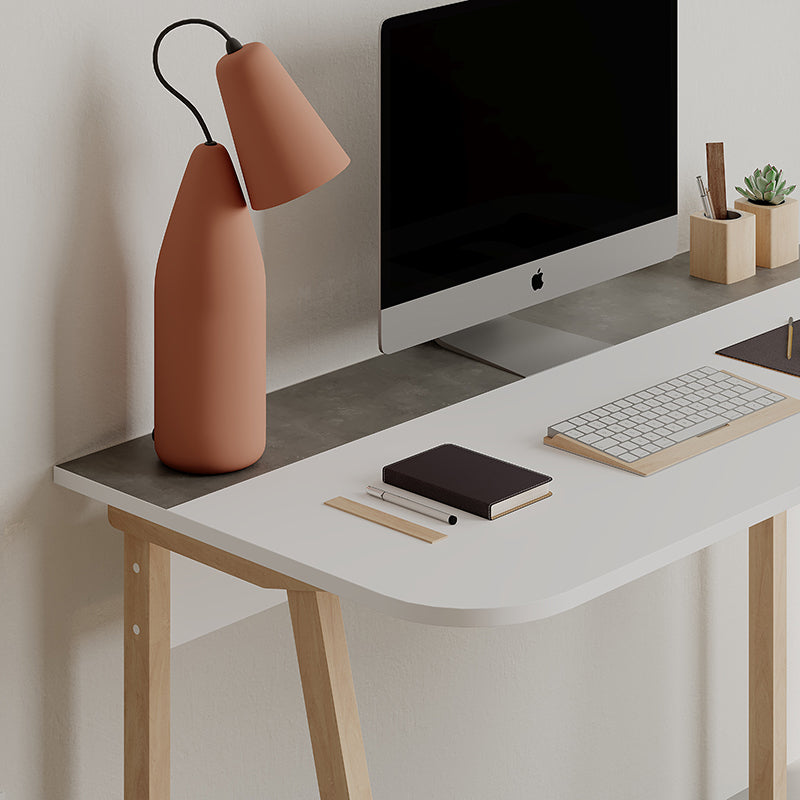 Учебно бюро Мalia в бяло-натурално-тъмно сиво античен цвят 120x60.5x75см