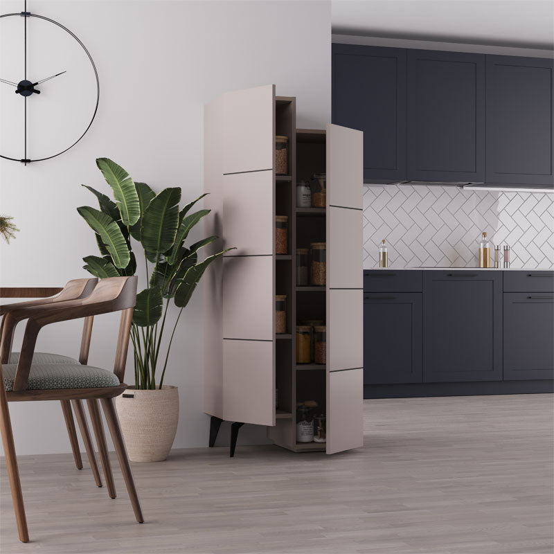 Многофункционален шкаф Romane шкаф мока 62.2x37.4x155.4cm