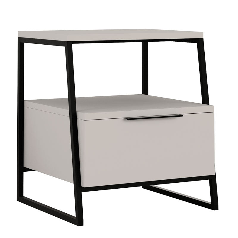 Нощно шкафче Johana черно-крем 45x40x50см