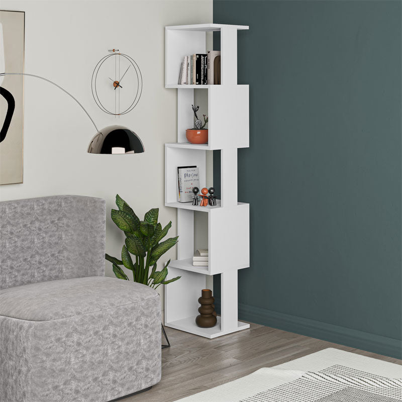 Етажерка - Колона Piri бял меламин 35x30x161см