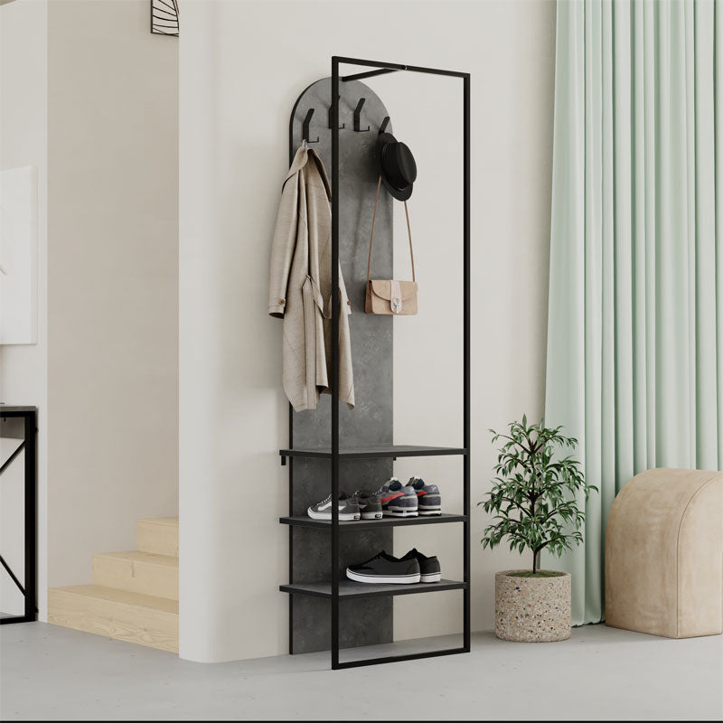 Мебели за антре archy меламин тъмносиви 53x32x180см