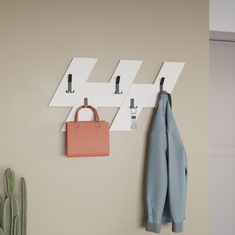 Закачалка за стена Livy бял меламин 75.2x1.8x45.3cm