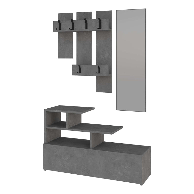 Мебели за антре Vesty меламин в ретро сив цвят 100x30x61см