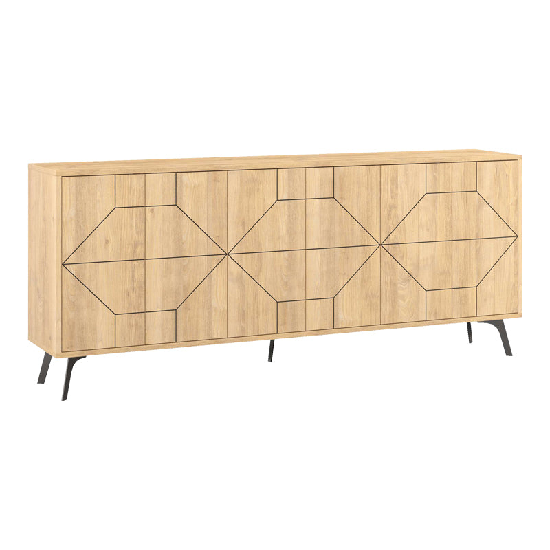 Бюфет BUFEL в естествен цвят 181x35x77.4см