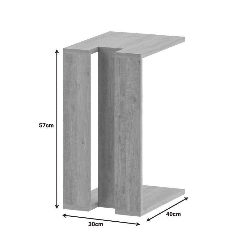 Странична  маса Muju в естествен цвят 40x30x57см