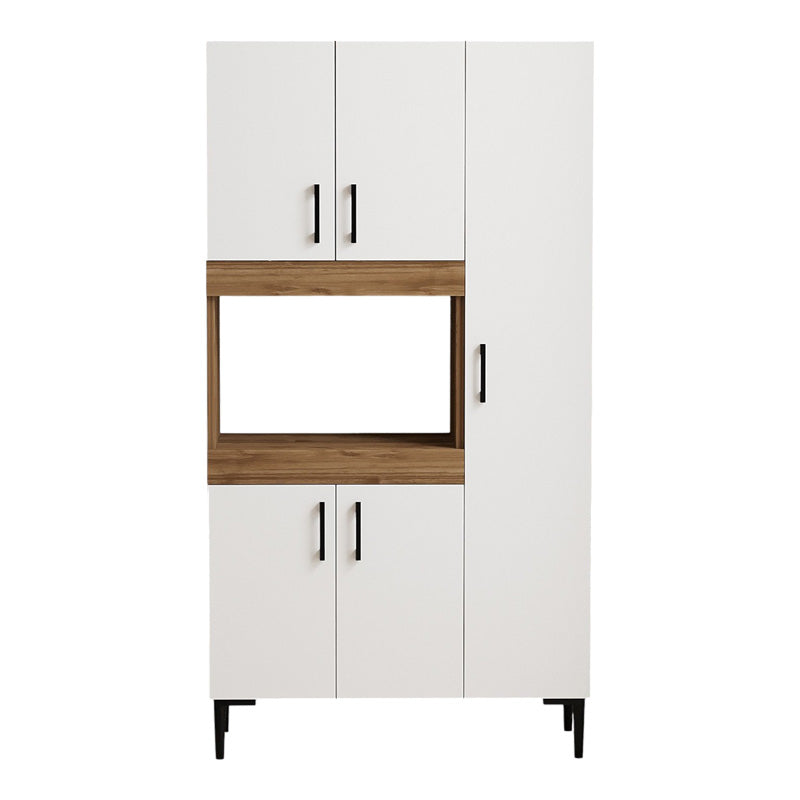 Кухненски шкафове DEFNE в цвят бяло-орех 89x37.5x160см