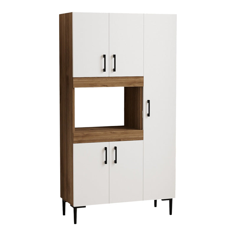 Кухненски шкафове DEFNE в цвят бяло-орех 89x37.5x160см