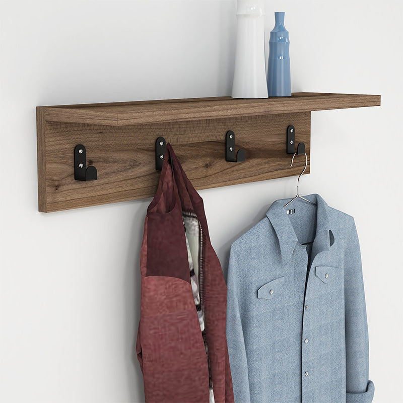 Закачалка за стена Mulan в цвят орех 60x16x14.5см