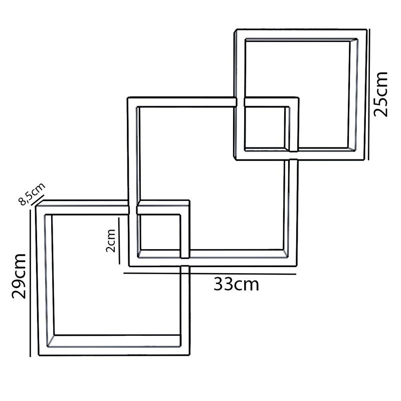 Стенен рафт Maas орех цвят 33x8.5x33см