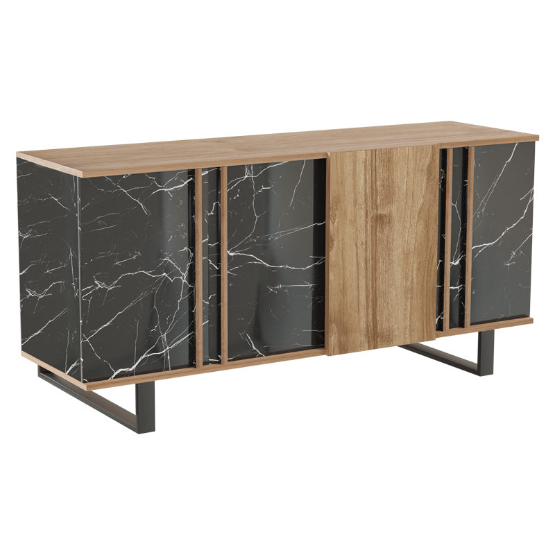 Бюфет Amanda орех-черен 160x40x78.5cm