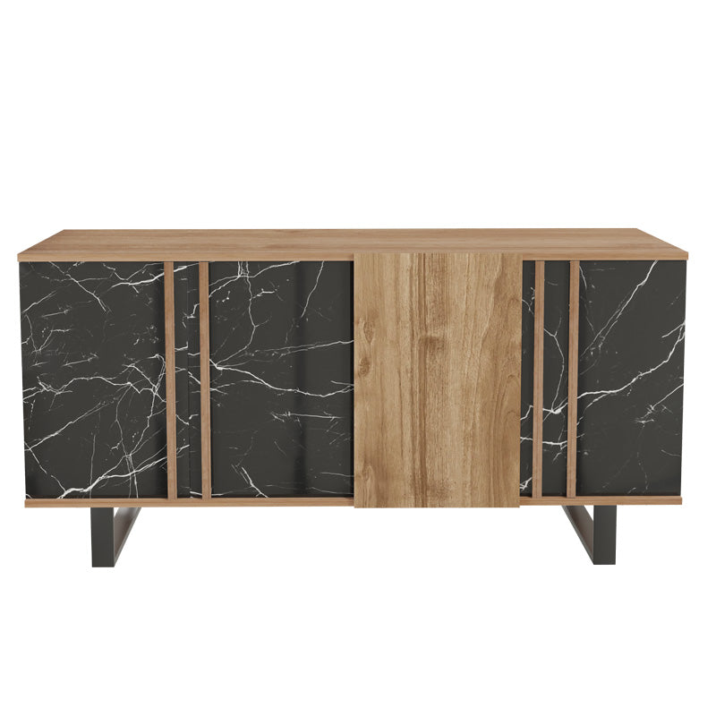 Бюфет Amanda орех-черен 160x40x78.5cm