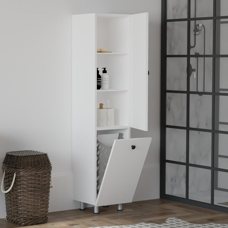 Шкаф Gingo меламин бял 33x35x159см