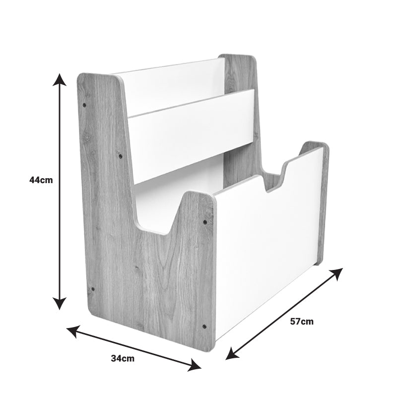 Стелаж естествен-бял мдф 57x34x55см