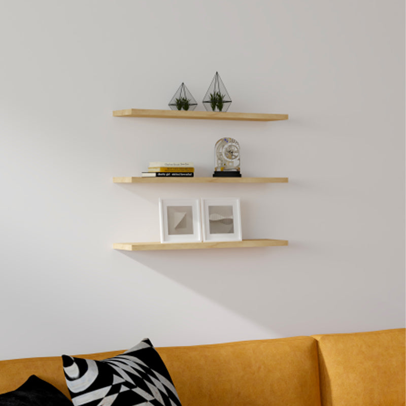 Меламинов стенен рафт  Edna в естествен нюанс 60x14,5x1,8 см