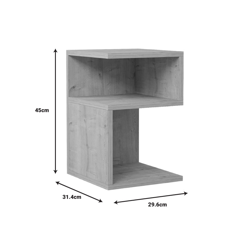 Меламинова странична маса Caroly в естествен нюанс 29,6x31,4x45cm