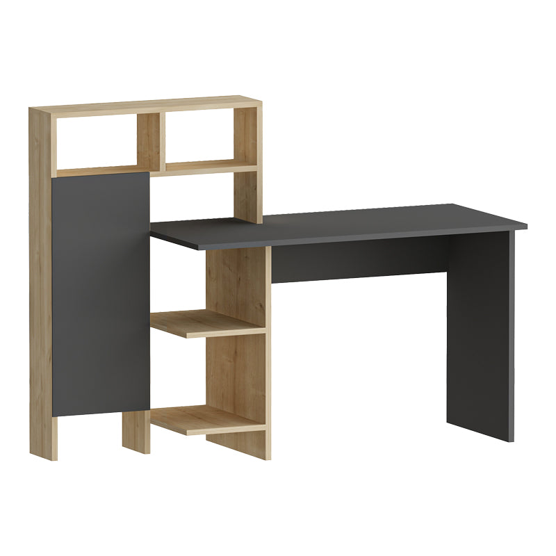Работно бюро с рафт Calisma цвят дъб-антрацит 135x60x111см