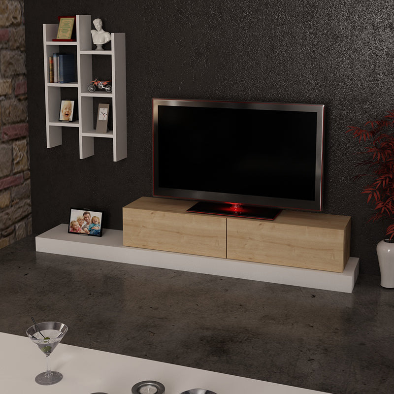 ТВ шкаф Rumba в нюанс бял дъб 180x30x31см