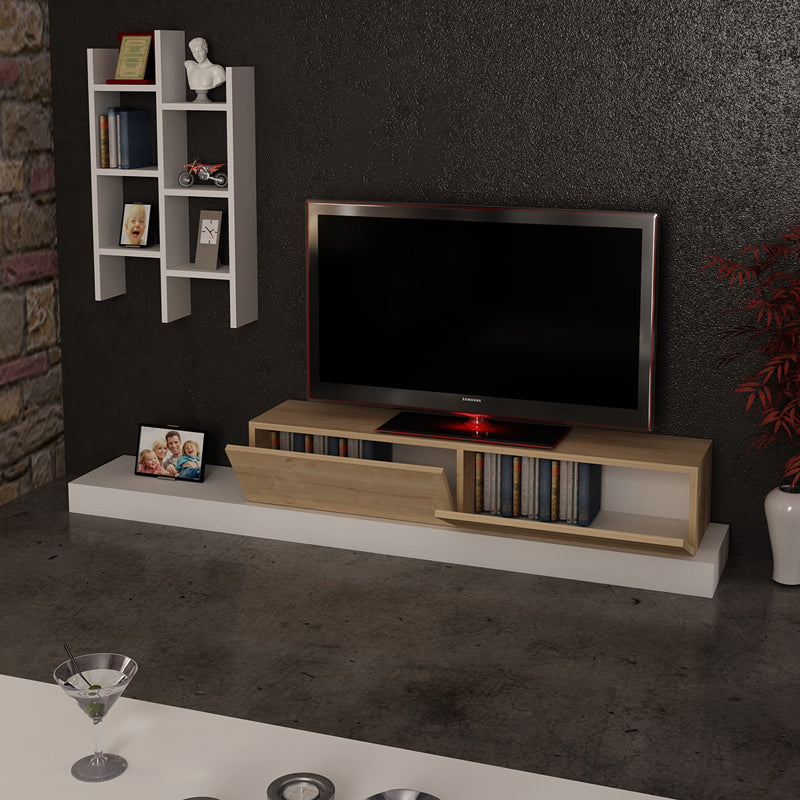 ТВ шкаф Rumba в нюанс бял дъб 180x30x31см