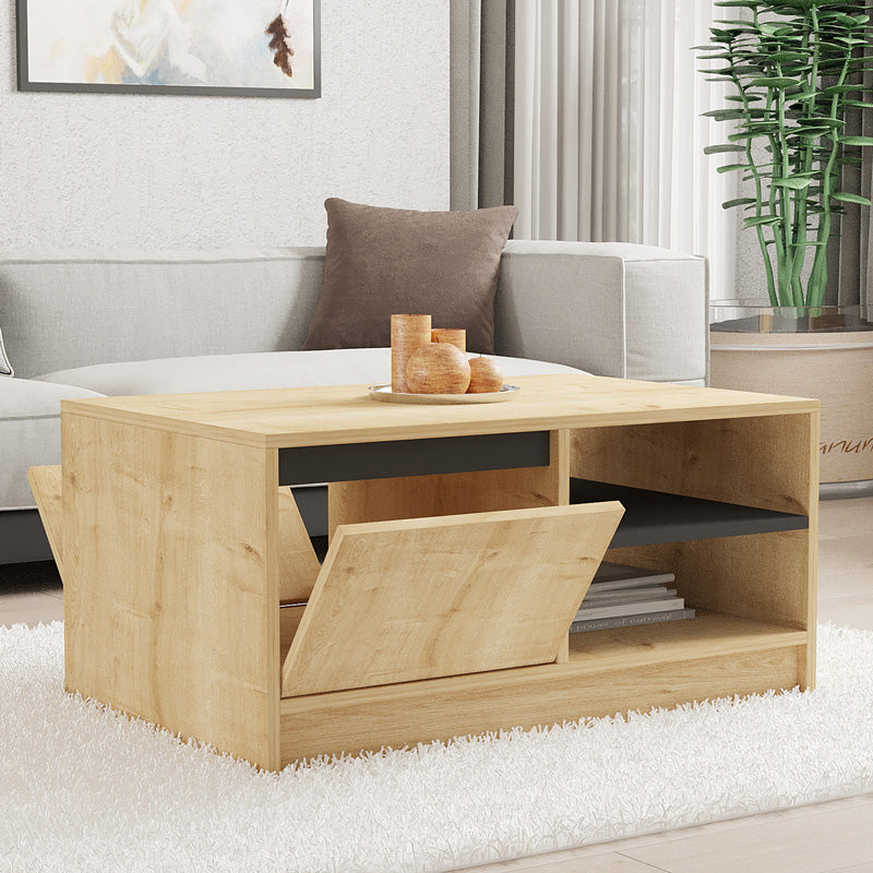 Холна маса Narli в нюанс дъб 90x60x45см