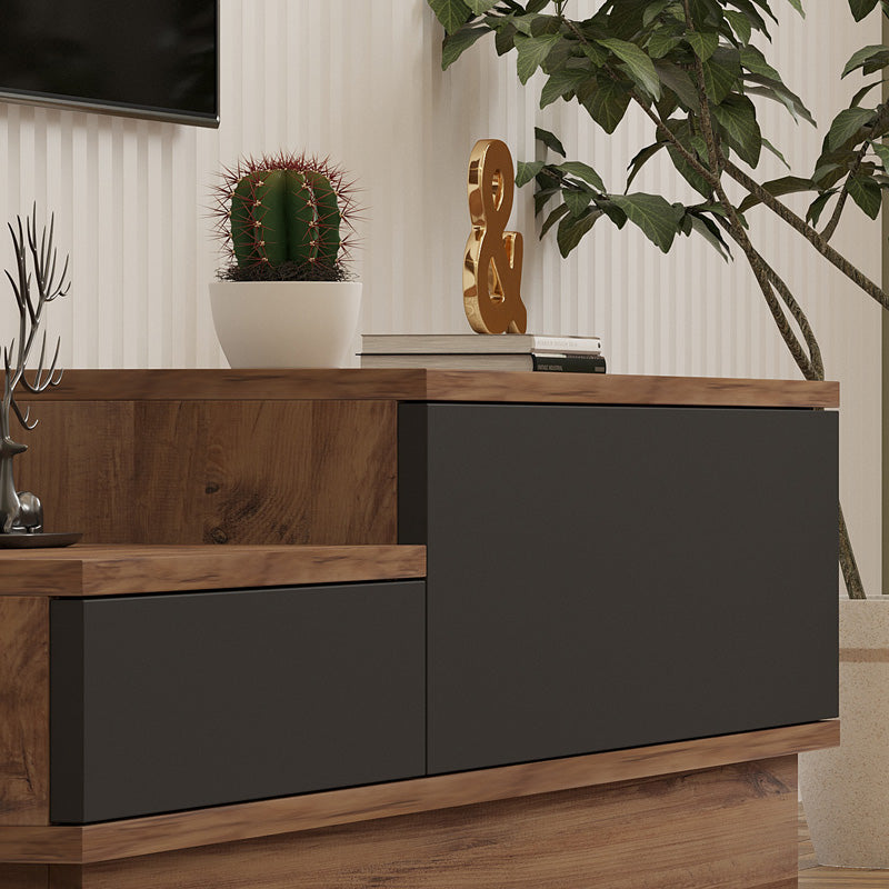 ТВ шкаф Eclipse цвят сонома-антрацит 160x35x35см