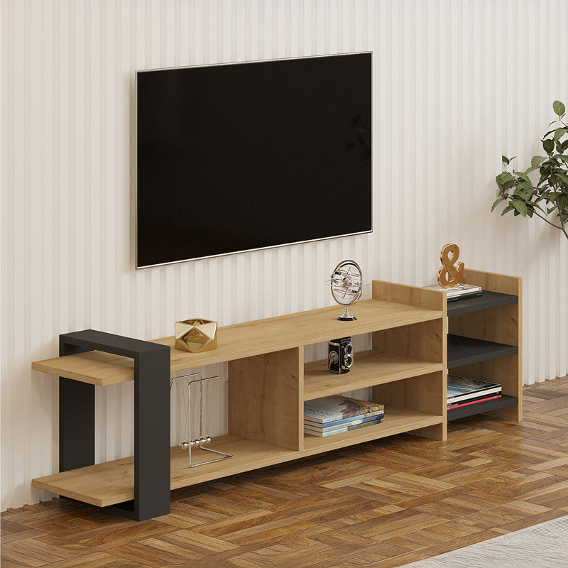 ТВ шкаф Rinia в нюанс дъб-антрацит 153,60x26x40см