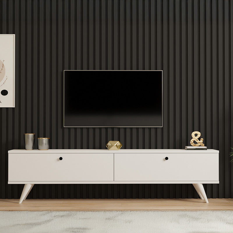 ТВ шкаф JATE в бяло 160x25x40см