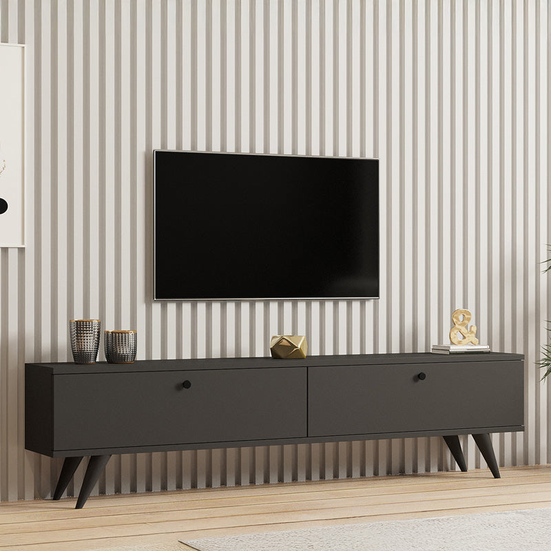 ТВ шкаф JATE цвят антрацит 160x25x40см