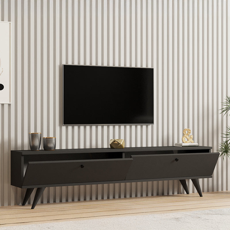 ТВ шкаф JATE цвят антрацит 160x25x40см