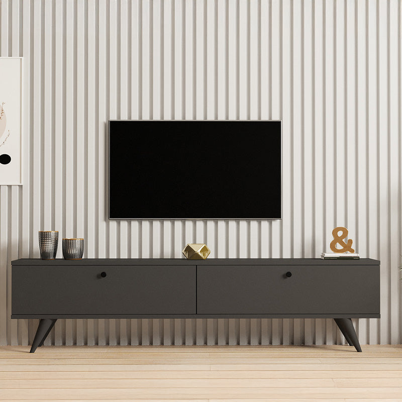 ТВ шкаф JATE цвят антрацит 160x25x40см