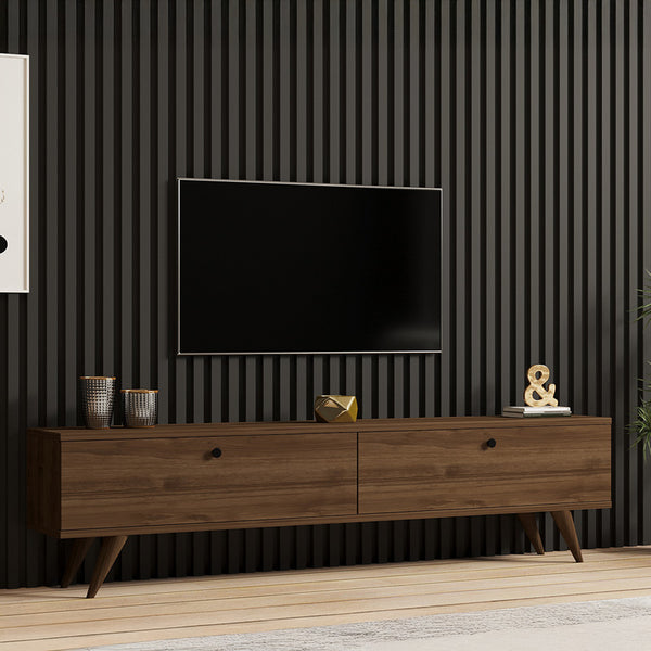 ТВ шкаф JATE цвят орех 160x25x40см