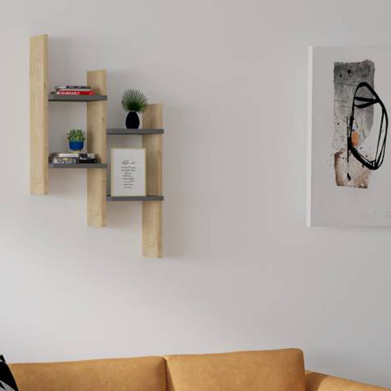 Стенен рафт Tabal цвят дъб 49,4x14,5x85см