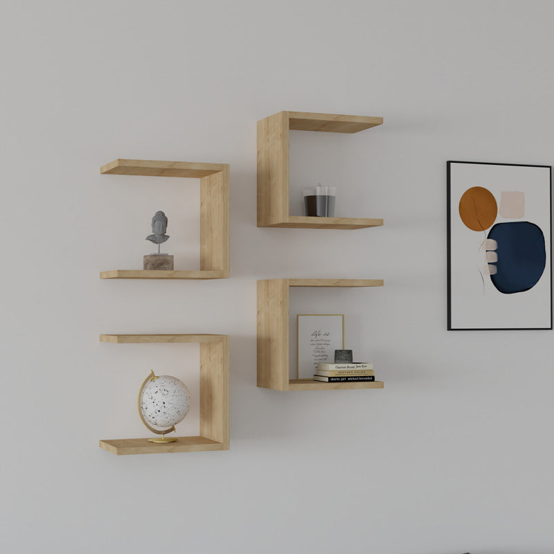 Стенни рафтове Perari 4 бр цвят дъб 30x19,6x30 см