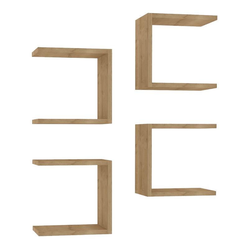 Стенни рафтове Perari 4 бр цвят дъб 30x19,6x30 см