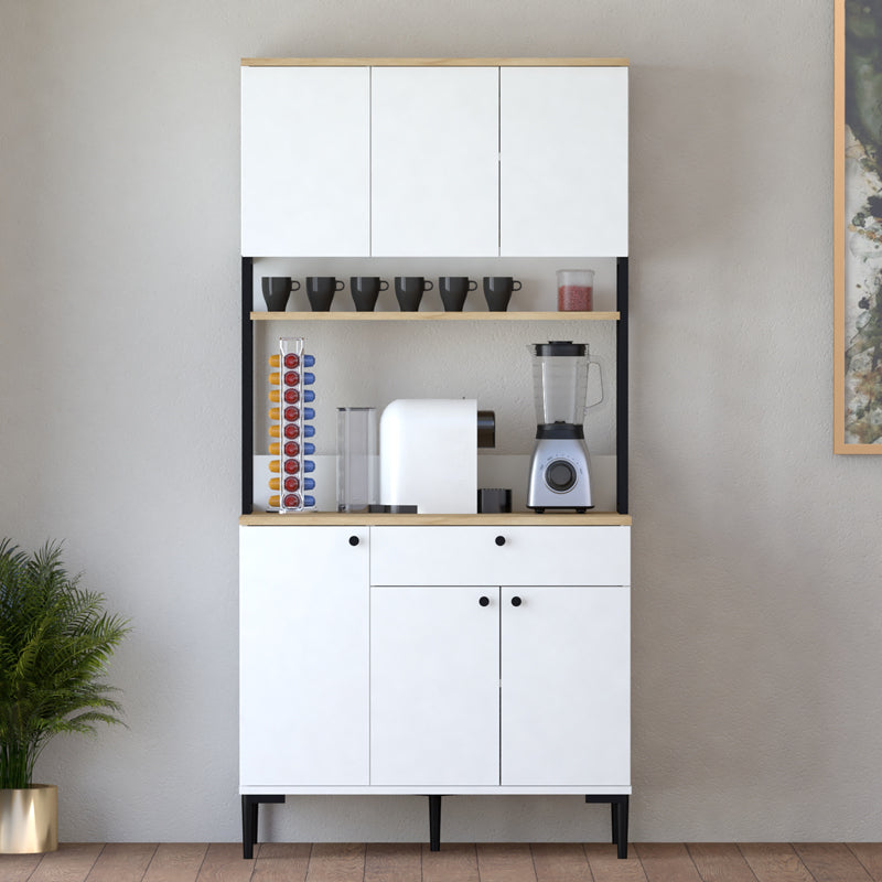 Кухненски шкаф Lenner бяло-сонома 90x45x184см