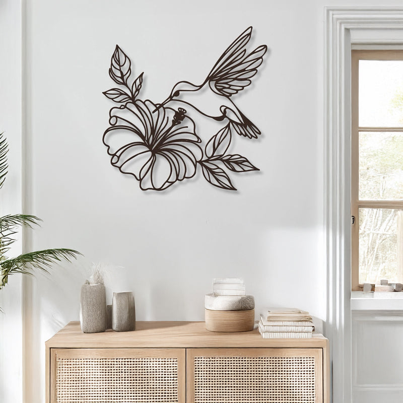 Декорация за стена FOLOU черен метал 60x1.5x60см