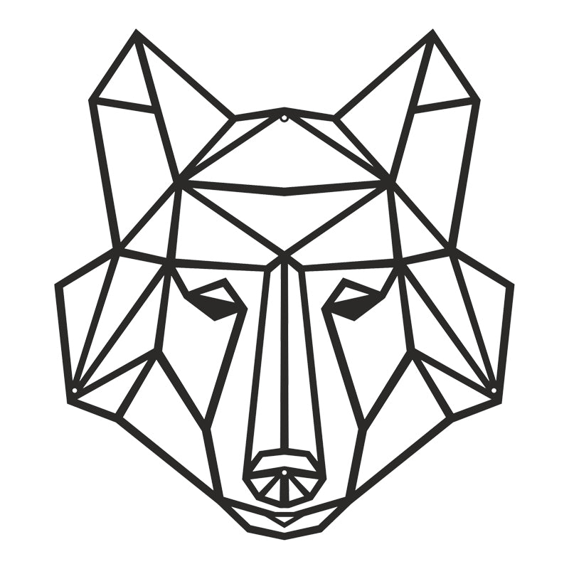 Декорация за стена WOLFO черна метална 40x1.5x40см