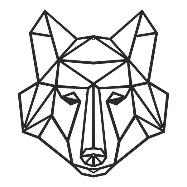 Декорация за стена WOLFO черна метална 40x1.5x40см