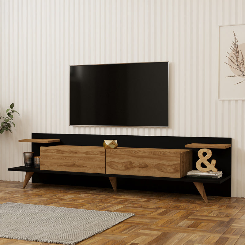 Тв шкаф ASTRY дъб с антрацитен цвят 180x36.8x45см