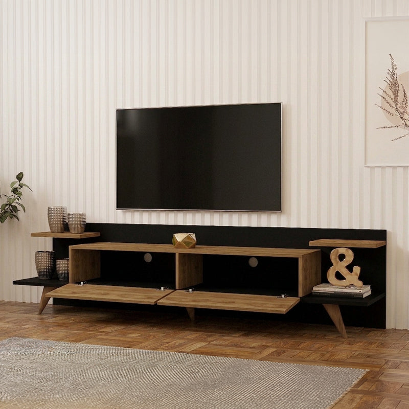 Тв шкаф ASTRY дъб с антрацитен цвят 180x36.8x45см