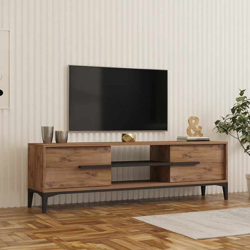 Тв шкаф ESLEM дъб с антрацитен цвят 160x34.6x45см