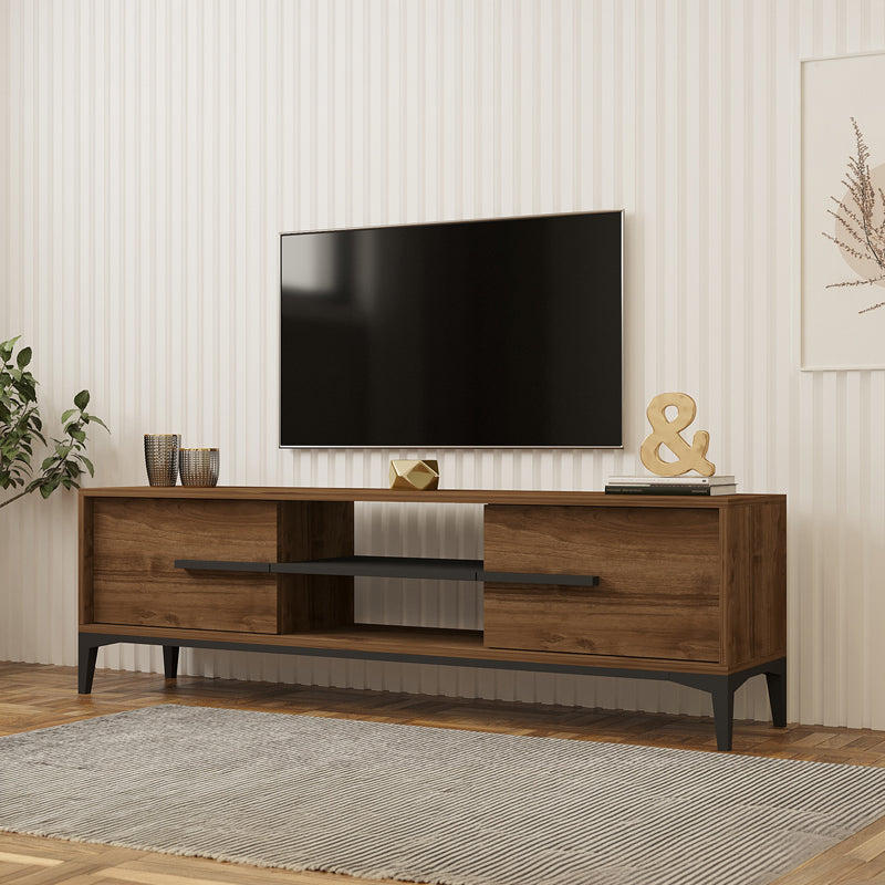 Тв шкаф ESLEM орех цвят с антрацит 160x34.6x45см