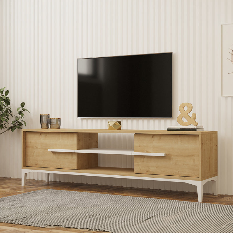 Тв шкаф ESLEM в естествен бял цвят 160x34.6x45см