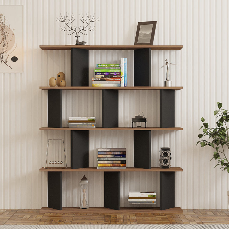 Библиотека RATU антрацит с цвят дъб 120x24.6x141см
