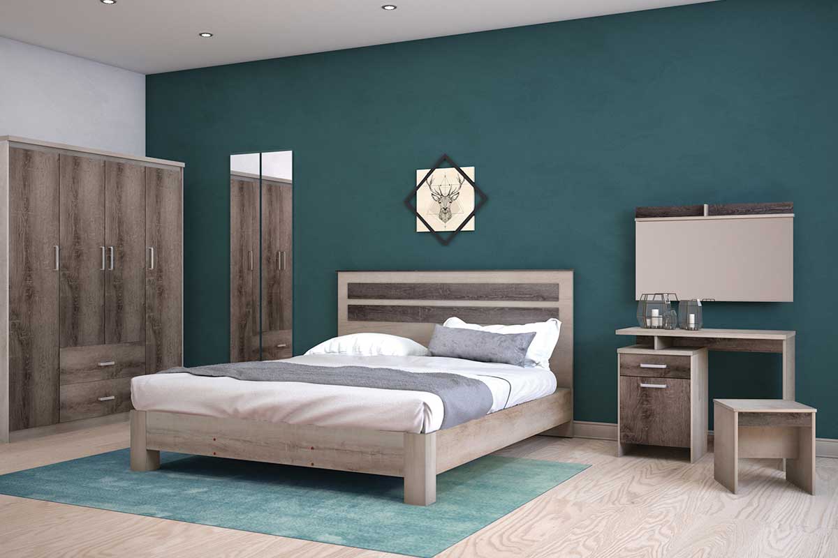 Тоалетка с огледало Olympus в цвят castillo-toro 90.5/39.5/75см