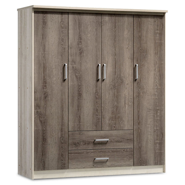 Гардероб OLYMPUS с 4 врати и чекмеджета в цвят castillo-toro 159x57x183