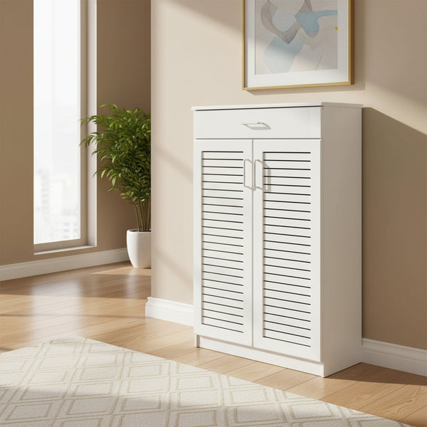 Шкаф за обувки SANTE  20 чифта бял 80x37x123см