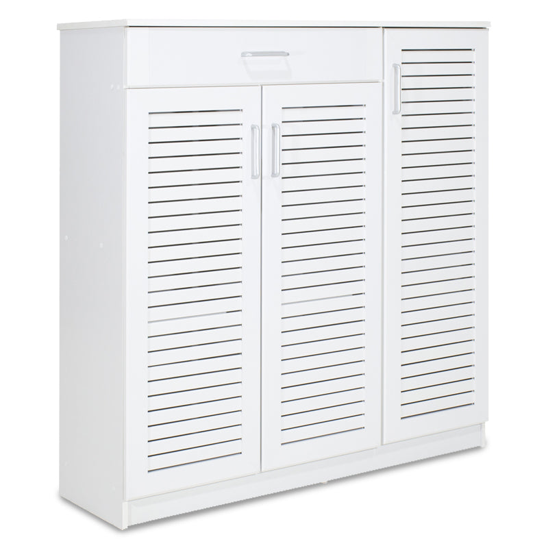 Шкаф за обувки  SANTE   30 чифта бял 120x37x123см