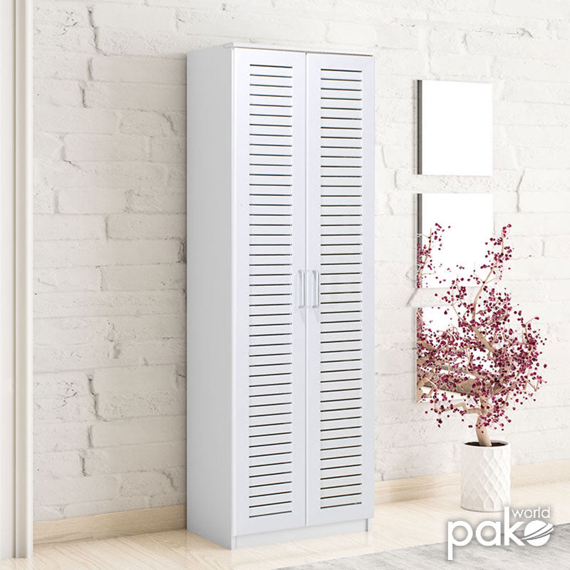 Шкаф за обувки Sante 21 чифта  бял 60x37x183см