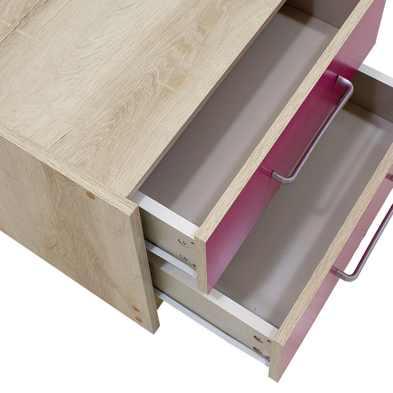 Детско нощно шкафче Looney castillo-розово 47,5x40,5x40,5